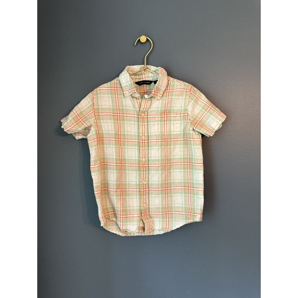 Janie And‎ Jack Linen Plaid Shirt